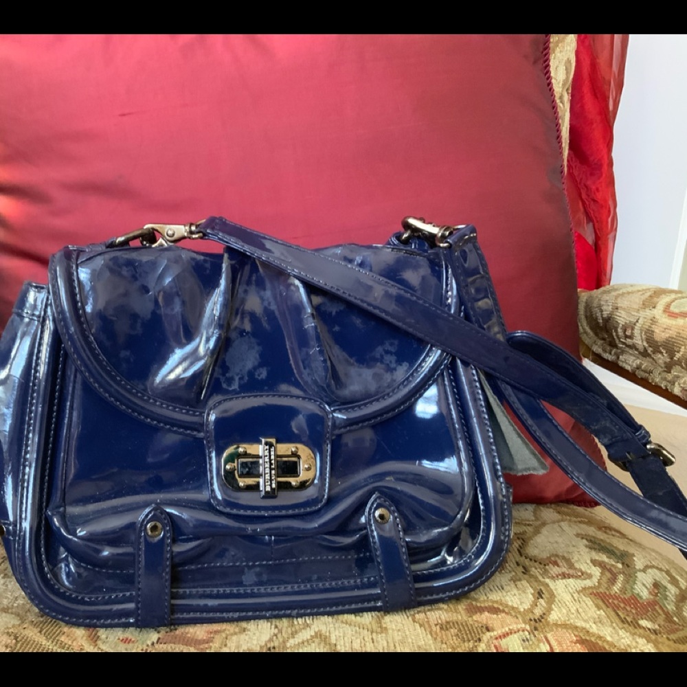 Burberry Blue Patent Leather Bag - PARTS ONLY